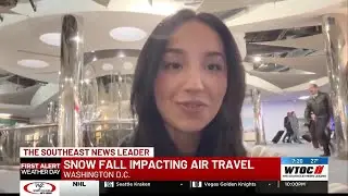 Winter snowfall disrupts travel across multiple states, affecting Savannah/HHI Airport flights