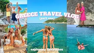 GREECE TRAVEL VLOG | exploring Zakynthos (swimming, zante town, dinner spots, etc.) | Charity Walton