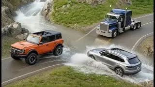 Cars vs Fast Flowing River in BeamNG Drive #01