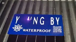 Laser engraving aluminum card