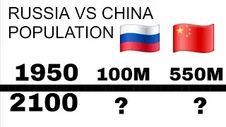 Possible WW3 Team🤯  Russia🇷🇺 vs China🇨🇳 POPULATION GROWTH📈  1950-2100 I Statistics, prediction