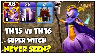TH15 vs TH16 – Super Witch Bats Spam Full Spam Attack Strategy - Clash of Clans