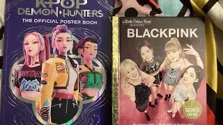  Kpop Demon Hunters Poster Book + BLACKPINK Little Golden Book signed by Writer 
