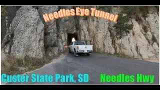 Needles Eye Tunnel on the Needles Highway in Custer State Park in Custer, SD #needleseyetunnel
