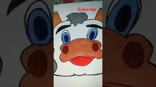 #easy drawing for kids#cow#face mask @Tannujha2004