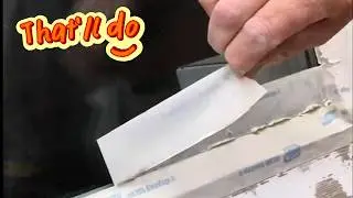 How to repair cracked glazing putty with epoxy filler and masking tape!
