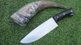 How To Make A Knife / Knife Handle Making From Buffalo Horn