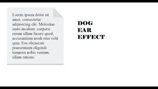 Dog Ear Effect Using CSS | SK Technohub