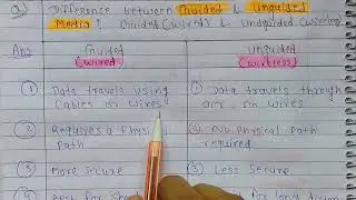 Lec-24 Difference Between Guided and Unguided Media | Wired vs Wireless | Computer Network 