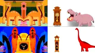 THE MERMAID,DINO,AND HIPPO IN HICKORY DICKORY DOCK//FUNNY EFFECTS