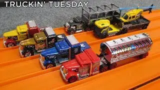 Truckin' Tuesday Hot Wheels Track Stars Fuel & Fire and Custom Convoy