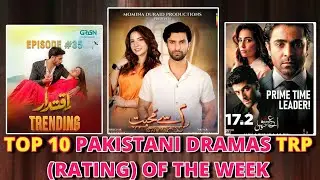 Top 10 Pakistani Dramas TRP(Rating) Of The Week-3rd Week Of 2025 Report -Top Rated Pakistani Dramas