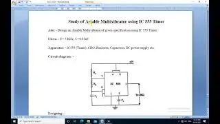 Proteus Design of Astable Multivibrator
