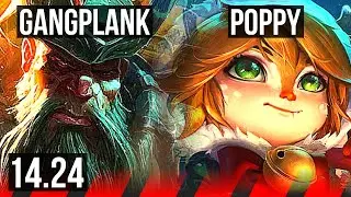 GANGPLANK vs POPPY (TOP) | KR Master | 14.24