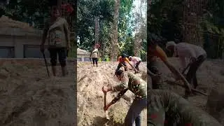 construction on foundation # soil filling with soil filling team
