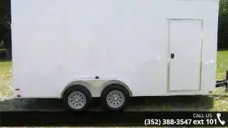 Cargo Trailer for sale 7 x16 feet White trailer NEW - Sn...
