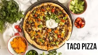 EASY Taco Pizza: load it with your favorite toppings! | The Recipe Rebel