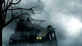 Halloween house copyright free