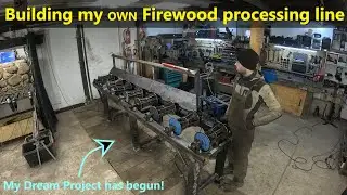 Building a firewood processing line from Scraps - EP1 (Log & Roller Deck build)