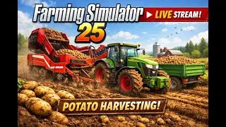 Farming Simulator SHORT LIVE , Potato Harvesting In FS25 💥  #GYGAMING #LIVESTREAM #SHORTSVIDEO