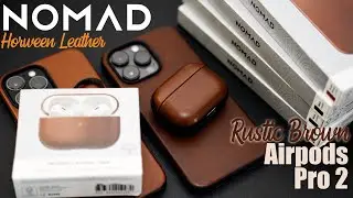 Чехол NOMAD Modern Rustic Brown Leather для AirPods Pro 2 #nomad #leather #airpodspro2 #malaysia