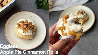 APPLE PIE CINNAMON ROLL | Eggless Cinnamon rolls | Eggless apple pie rolls | Best Bites