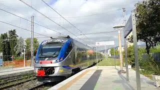 I saluti e la partenza dell' ETR 425 Jazz dalla stazione di Montecatini Terme