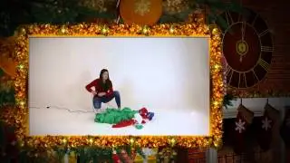 1.8m Inflatable LED Lit Christmas Tree And Santa