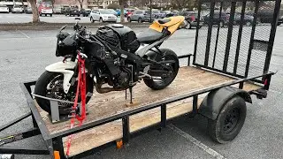 Ремонт разбитого мотоцикла Honda CBR600RR 2008 года, проверка свечей зажигания, прощание.