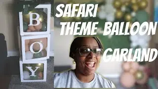 safari theme balloon garland | baby boy animal shower idea