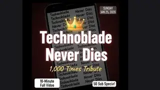 I wrote Technoblade Never Dies 1,000 times...🐷👑