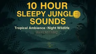 🌿 10 HOURS of SLEEPY JUNGLE SOUNDS  Tropical Ambience • Night Wildlife • Deep Sleep