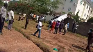 Accident scene at Games Village Abuja