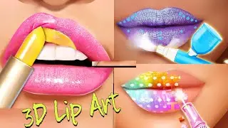 Lips Artist Decorate & Color 3D Lip Art Makeup Makeover Teen Girls 3D Lip Stick Gameplay