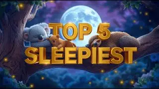Top 5 Sleepiest Animals | Cozy Bedtime Story for Kids (Koala, Sloth, Lion, Cat, Bat)