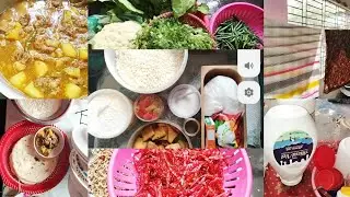 সকালের নাস্তা,কিছু রিপিলের কাজ করে সবজি বাজার গুছিয়ে দুপুরে রান্না করলাম গরুর মাংস নতুন আলু দিয়ে ।