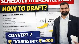 Schedule III Balance Sheet Format and Convert Financials into ₹ in 000 in 1 Click 