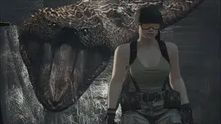 Resident Evil HD Remaster Yawn boss fight - Hard mode