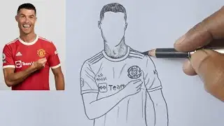 Step by Step Ronaldo Photo Drawing  Ronaldo Hyper Realistic Drawing | How to Make Realistic Portrait