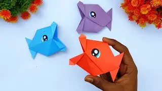 Handmade Moving Paper Talking Fish | Handmade Paper Toy Fish | 3D Origami Fish Making Tutorial
