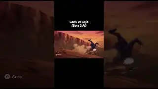BATTLE OF GOATS // GOKU VS GOJO THIS MADE WITH Ai sora v2 #ai #anime #jjk #dbz #gojo #goku #soraai 