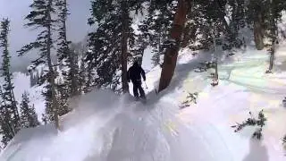 Nick Greener, Gavin Smith skiing Snowbird