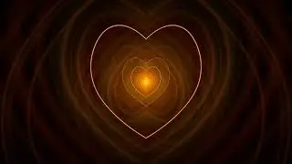💛Amber Glow of Hearts infinite Tunnel 🧡 4K VJ Loop ❣️#PiSrnd Perfect Loop #PiSshorts 🧡