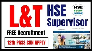 HSE Supervisor Job In L&T || Safety Job Vacancy || Job Apply In L&T for HSE Supervisor | Safety Jobs