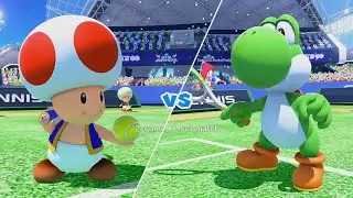 Toad, Toadette Vs. Yoshi, Boo - Mario Tennis: Ultra Smash | Hardest Difficulty