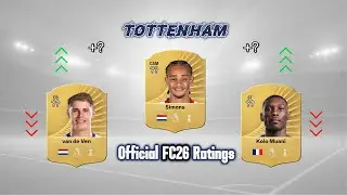 FC26 OFFICIAL RATINGS! TOTTENHAM HOTSPUR! FT ALL NEW SIGNINGS!