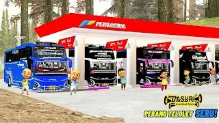 Upin dan ipin kumpulan bus telolet bersama fizi, mail dan ehsan asli seru banget 🤣 ELTIVISION