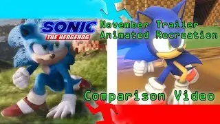 Sonic Movie 1 Official Trailer - Animated Recreation (Comparison Video)