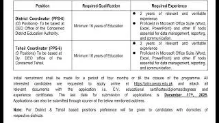 New Govt Jobs 2025 in Punjab Education Department | Apply Before Dec 17