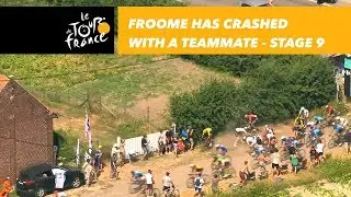 Froome has crashed with a teammate - Stage 9 - Tour de France 2018